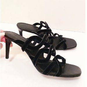 NEW REBECCA MINKOFF Black leather heels